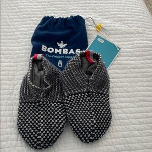 Bombas Black and Gray Knit Slippers